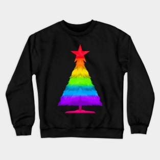 Colorful LGBTQ Fir Spruce Christmas Tree Crewneck Sweatshirt